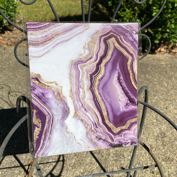 Other - Canvas Print Art 7x6” PURPLE GEODE